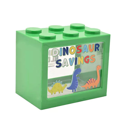 Bank Blox Green Money Box - Dinosaur Savings