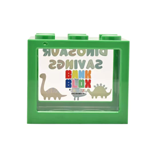 Bank Blox Green Money Box - Dinosaur Savings