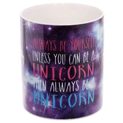 Puckator Majestic Bone China Unicorn Mug, Purple