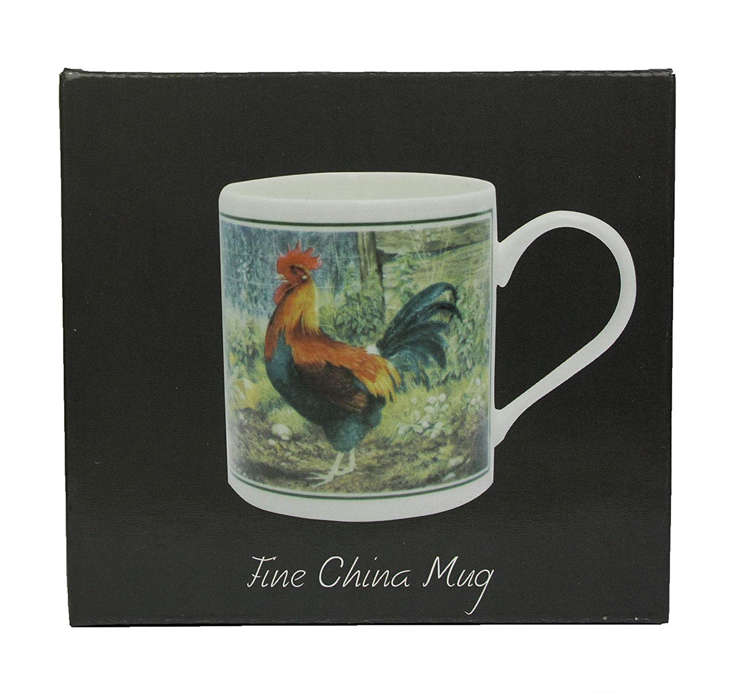 Rooster Fine Art Watercolour Fine China Mug