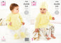 King Cole Baby DK Double Knit Knitting Pattern Cardigan Angel Top Bootees & Hat (5768)