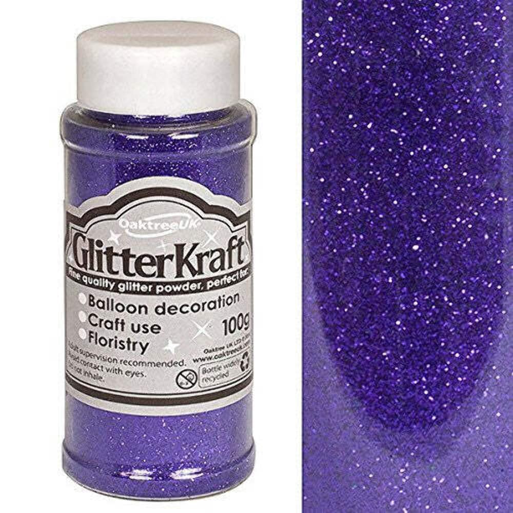 ELEGANZA Glitter Kraft Fine Glitter 100g Bottle Purple
