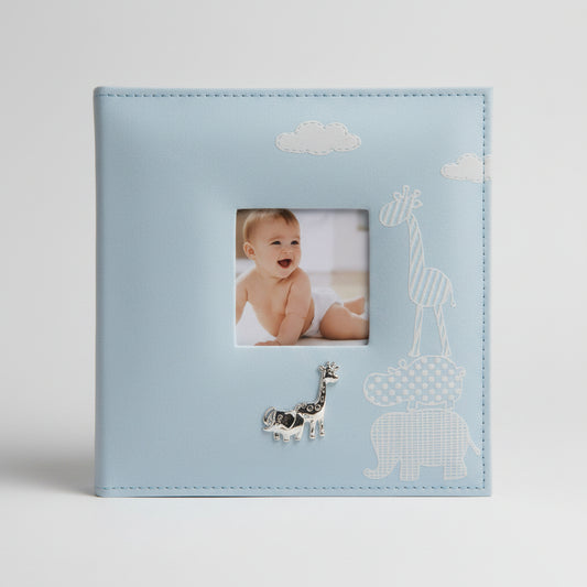 baby boy photo album blue 40 pages double sidded