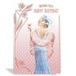 Art Deco 1920's Flapper Lady - Wishing You a Happy Birthday - Glittered & Foiled Birthday Card
