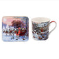 The Leonardo Collection LP52070 Magic of Christmas 300ml Mug and Coaster Set, Fine China / Cork, Boxed