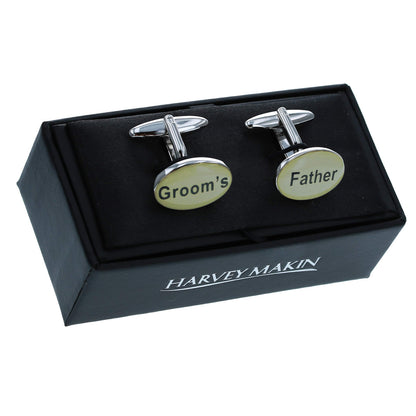 Harvey Makin Groom's Father Cufflinks in Giftbox