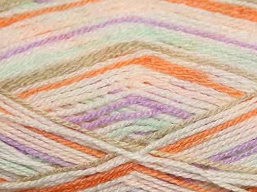 King Cole Baby Candystripe Knitting Yarn DK 1656 Lollipop - per 100 gram ball
