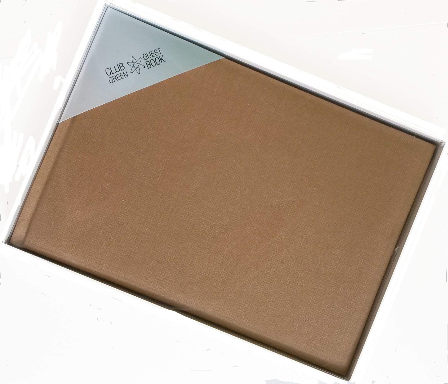 CLUB GREEN Craft Guest Book In PVC Box, Brown, 245 x 170 mm