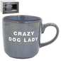 Lesser & Pavey Just Saying Crazy Dog Lady Mug Blue | Fun Dog Lover Coffee Mug | Large Tea & Coffee Cup | Everyday Bone China Drinkware