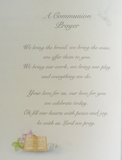 First Holy Communion Keepsake Parchment Card