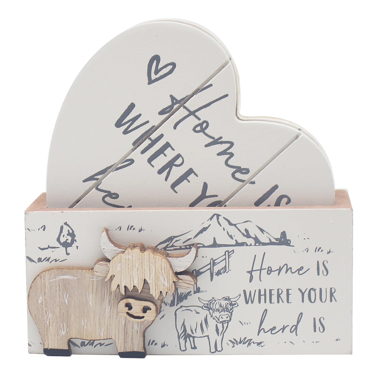 Lesser & Pavey Home Coasters Set of 4 | Lovely Gifts For Women & Men | Designed By Love and Affection | Coasters Set For All Modern Kitchen & Offices