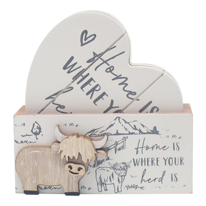 Lesser & Pavey Home Coasters Set of 4 | Lovely Gifts For Women & Men | Designed By Love and Affection | Coasters Set For All Modern Kitchen & Offices