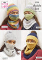 King Cole DK Knitting Pattern to Knit Face Covering Masks Hats & Cowls (5730)