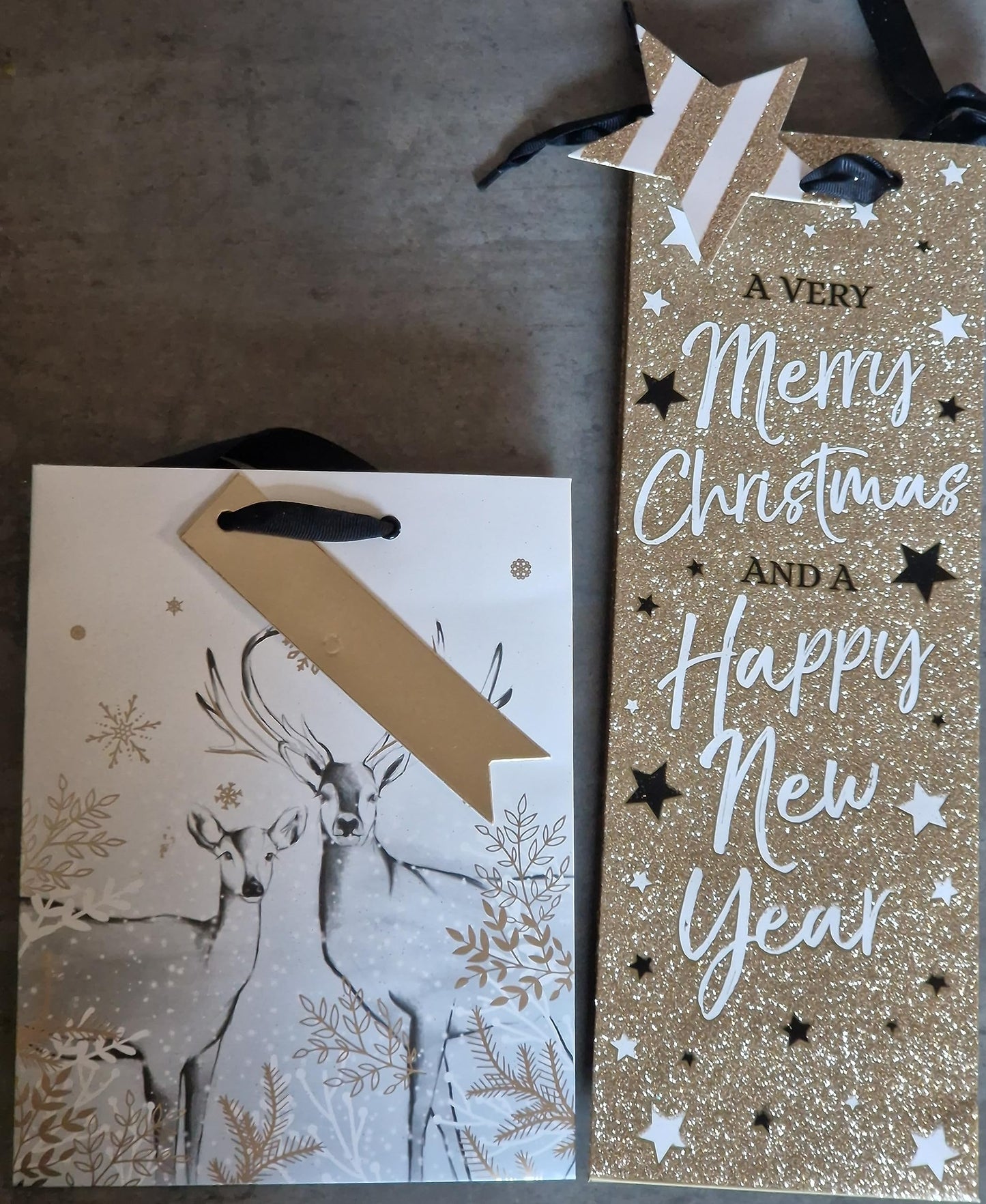 Reindeer Christmas Gift Bags 4pk