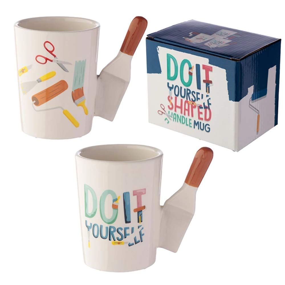 Puckator Paint Scraper Shaped Handle Ceramic Mug