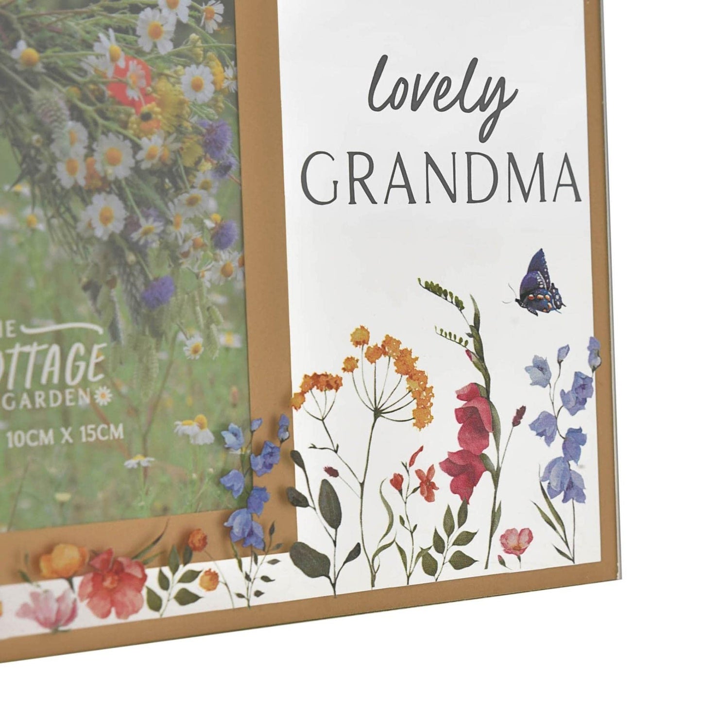 Floral Glass Photo Frame 4' x 6' - Grandma