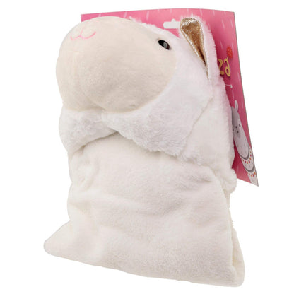 Plush White Llamapalooza Wearable Blanket