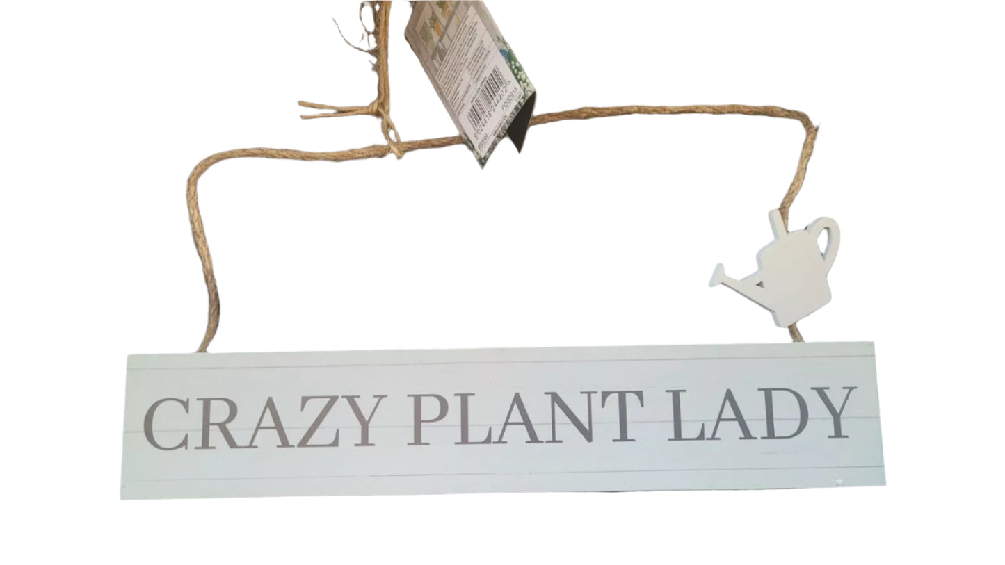 The Potting Shed Hanging Garden Signs 26cm Garden Shed Gift  CRAZY PLANT  LADY