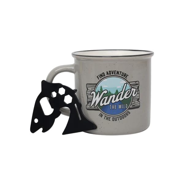 Oak Patch Gifts Get Outdoors Collection - Wander the Wild Ceramic Mug, 14 Oz