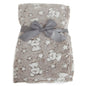 baby fleece wrap grey and white teddies + stars