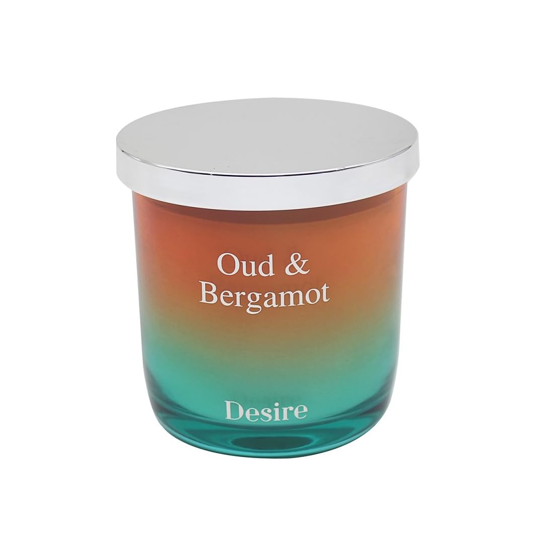 Lesser & Pavey Oud & Bergamot Boutique Scented Candle in Ombre Glass Jar - 36 Hour Burn Time - Stylish Home Decor Hand Poured Candle