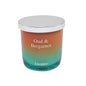 Lesser & Pavey Oud & Bergamot Boutique Scented Candle in Ombre Glass Jar - 36 Hour Burn Time - Stylish Home Decor Hand Poured Candle