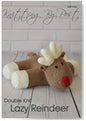 Knitting by Post Knitting Pattern Lazy Reindeer Soft Toy from