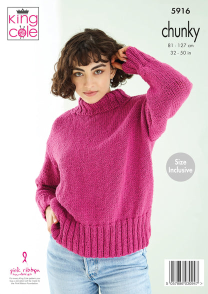 Sweaters in King Cole Subtle Drifter Chunky (5916)