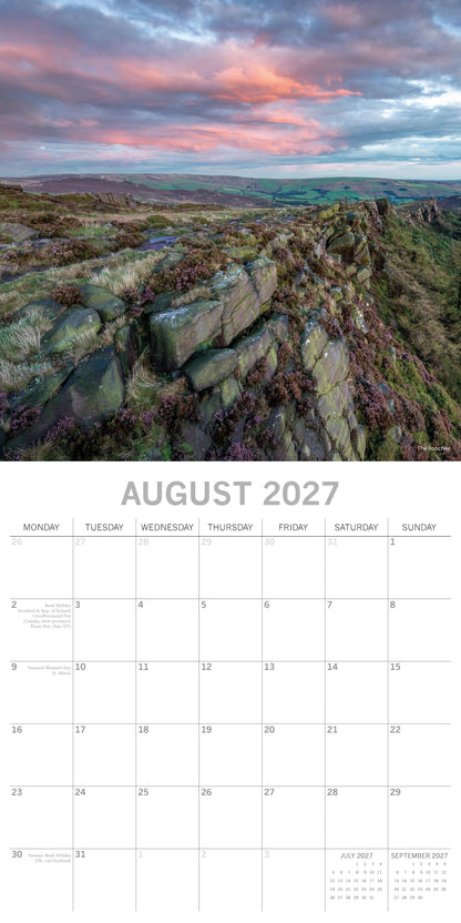 TGSC | Peak District 2026-2027 Calendar, 16-Month Square Wall Calendar (Sept 2026-Dec 2027), UK Planner with National Park Photography, Home or Office Organiser | 30 x 30 cm