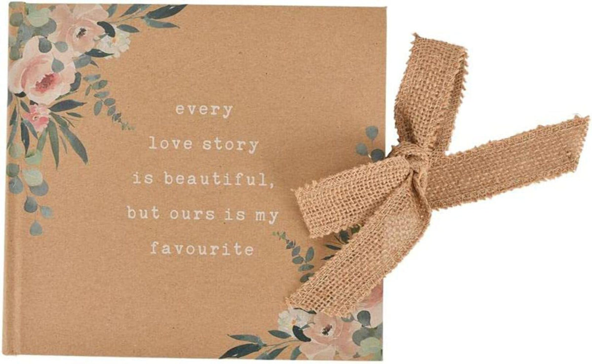 Love Story Rustic Wedding Photo Album - Every Love Story is Beautiful...