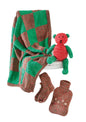 King Cole DK Knitting Pattern - 6138 Check Blanket Teddy, Socks & Hot Water Bottle