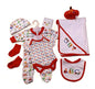 lilly & jack Baby Boy Girl 7 Piece ABC Layette Clothing Starter Gift Set n/b