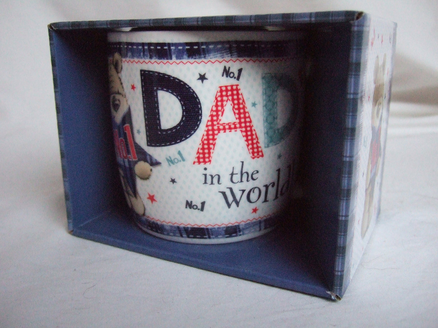"No 1 Dad in the World" Multi Coloured Cute Sentimental Mug