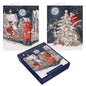 Tom Smith Boxed Christmas Cards Pack - 15 Luxury Xmas Cards with Envelopes and Seals - Festive Santa Xmas Tree & Postbox Designs - Recycled Eco Friendly Christmas Card Set
