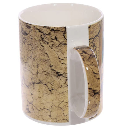 Puckator MUG230 Mug with African Animals Design Porcelain Beige/Blue/Black/Grey