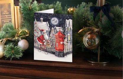 Tom Smith Boxed Christmas Cards Pack - 15 Luxury Xmas Cards with Envelopes and Seals - Festive Santa Xmas Tree & Postbox Designs - Recycled Eco Friendly Christmas Card Set