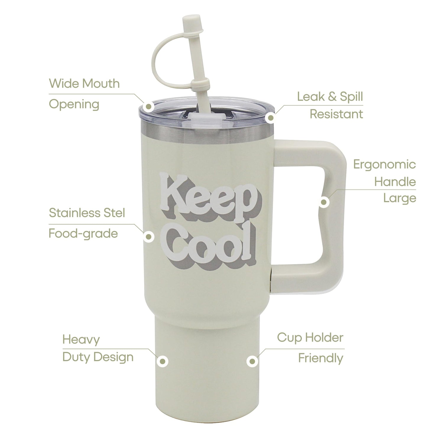 Lesser & Pavey Keep Cool Drinks Cup 700ml for Hot & Cold Drinks | Durable Coffee Cups for Home & Office | Comfortable & Easy-to-Hold Coffee Mugs for Beverages & Daily Use
