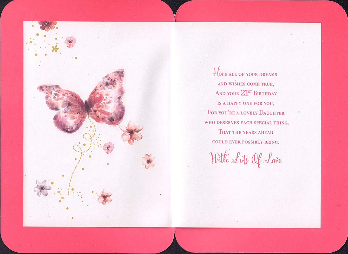 Daughter 21st Boxed Birthday Card - ' Daughter On Your 21st Birthday'. Card Comes Within A Box.