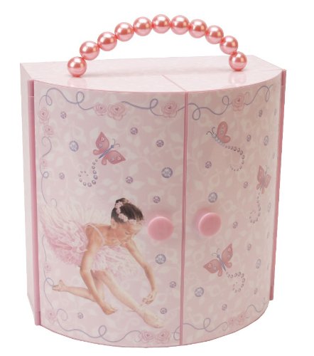Juliana Musical Ballerina Jewellery Box Wardrobe/Silhouette