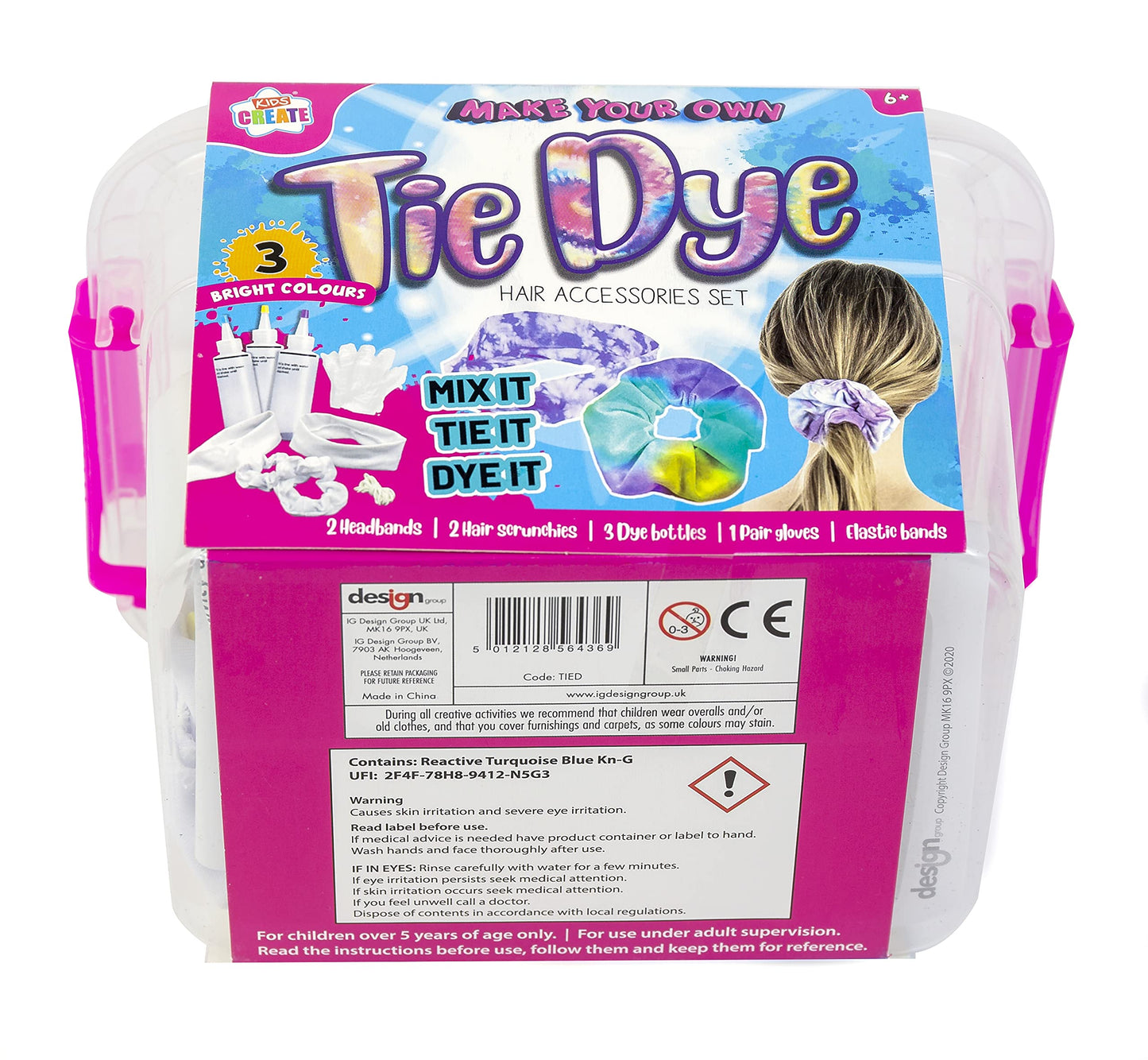 Kids Create Act Tie Dye Hair Accessories Set