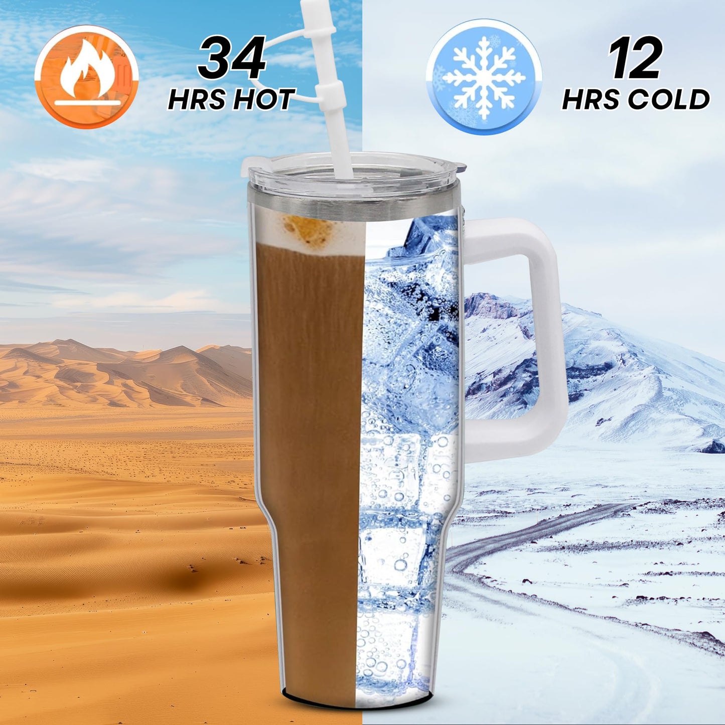 Lesser & Pavey Thirsteez Silver Diamante Drinks Cup for Hot Or Cold Drinks | Large Thermal Travel Mug with Lid & Straw for Office, Gym, Home Or Travel | Insulated Tumbler Coffee Cups for Daily Use