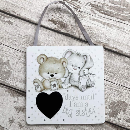Days Until I Am A Big Sister Countdown Chalkboard