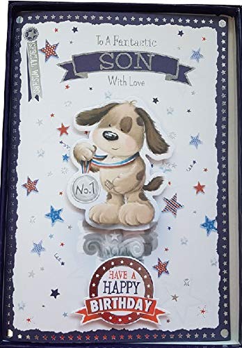 to a Fantastic Son with Love Birthday Boxed Card