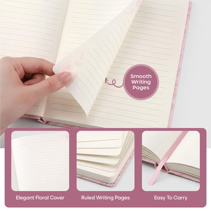 Lesser & Pavey Madelaine by Hearts Design Madelain Mothers Day Notebook for Home, Office & Travel | Compact Note Book for Daily Use | Elegant Notebook Stationery Gift for Professionals & Students