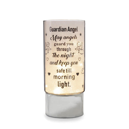 David Fischhoff Memorial Tube Light Mirrored Shimmery Decoration Guarding Angel Tribute