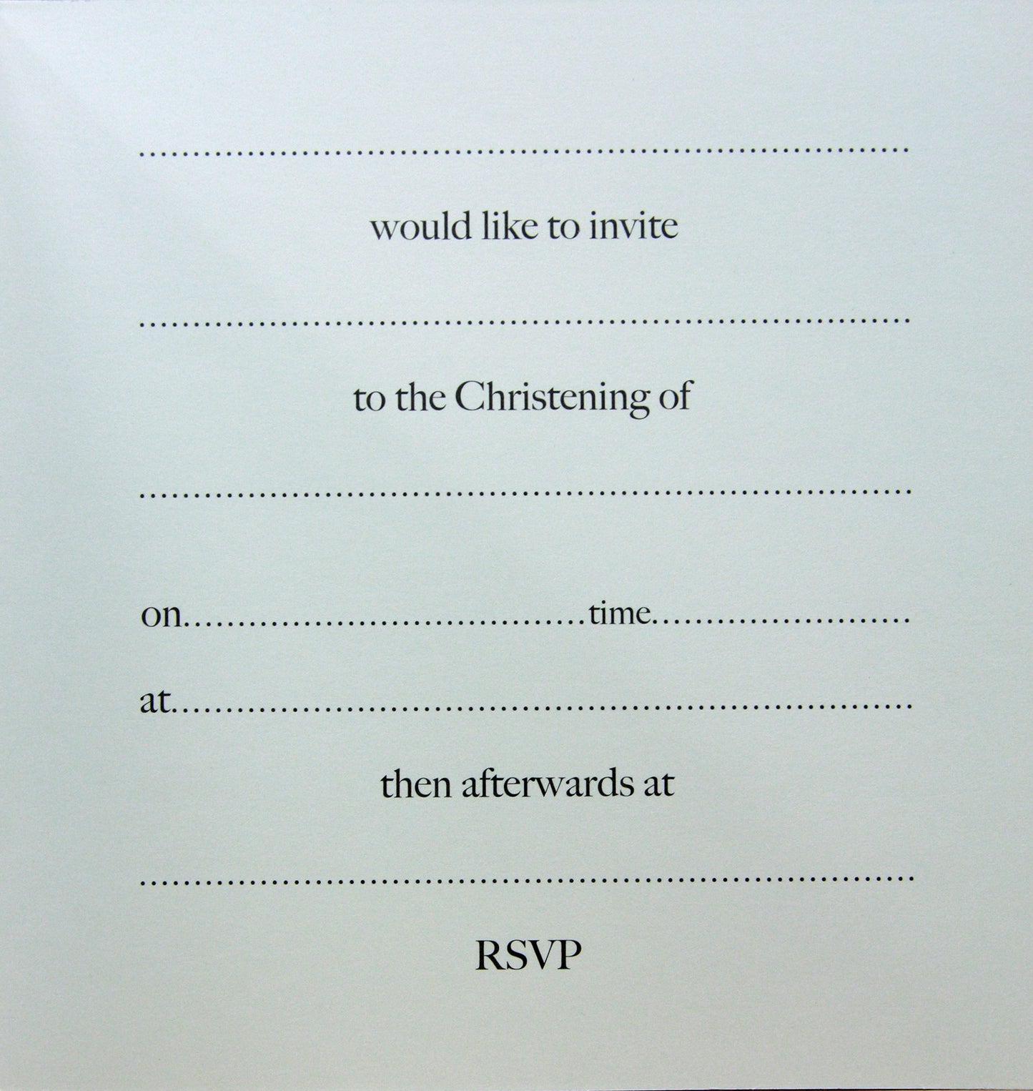10 Prelude Christening Day Invitation Cards