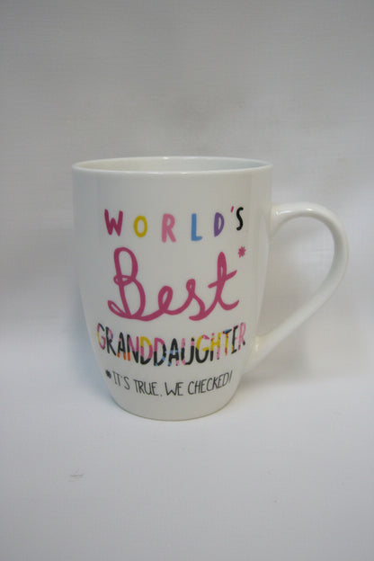 Mug World's Best Granddaughter It's True We Checked XQ013