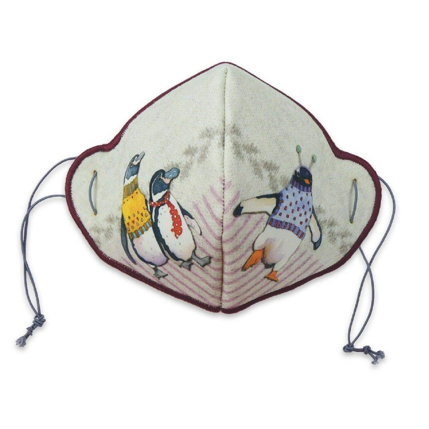 Emma Ball"Dancing Penguins", Washable Face-Covering.