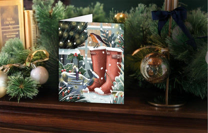 Tom Smith Boxed Christmas Cards Pack - 15 Luxury Xmas Cards with Envelopes and Seals - Recycled Eco Friendly Christmas Card Set
