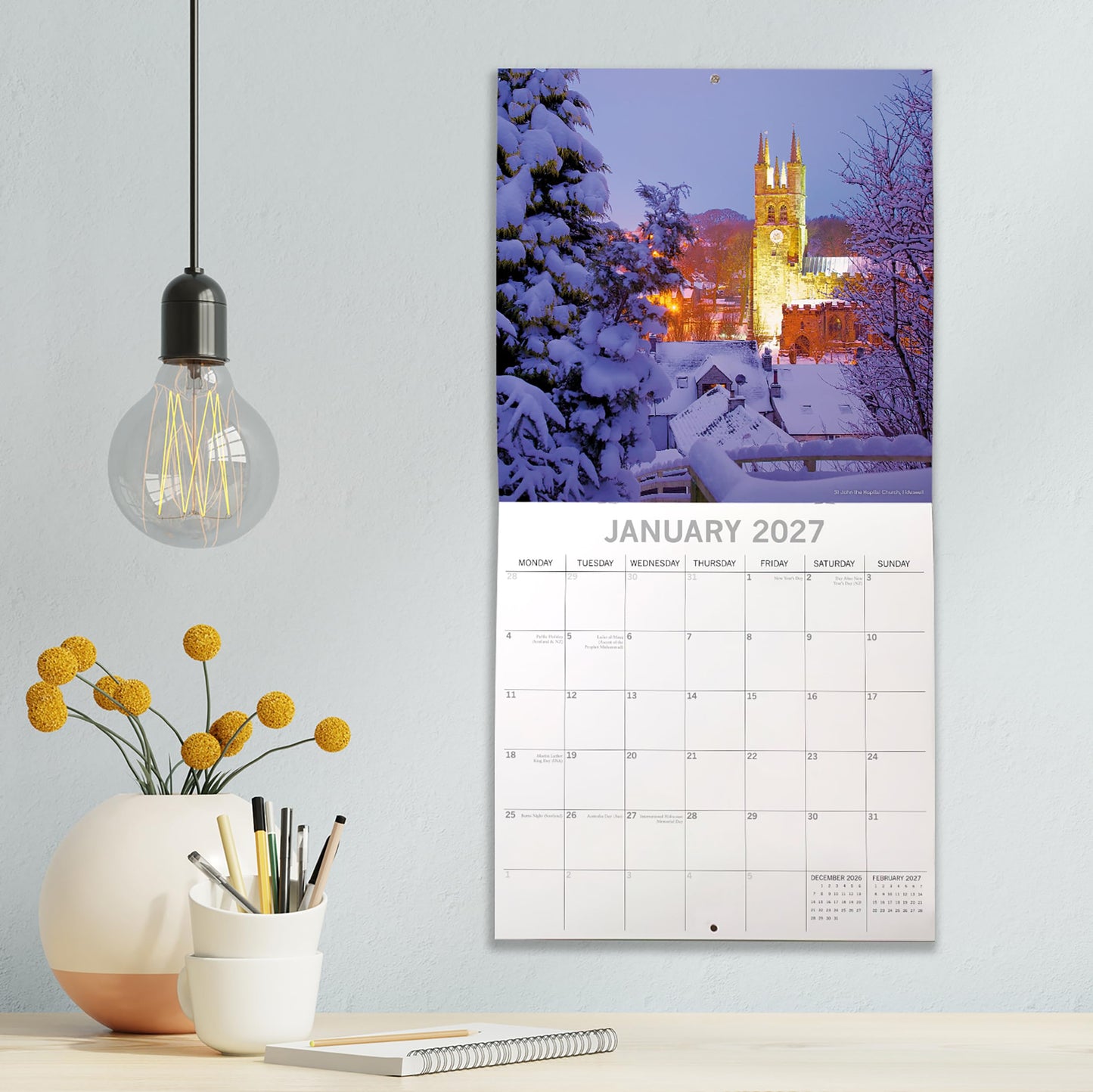 TGSC | Britain’s Most Beautiful Villages 2026-2027 Calendar, 16-Month Square Wall Calendar (Sept 2026-Dec 2027), UK Planner with Village Photography, Home or Office Organiser | 30 x 30 cm
